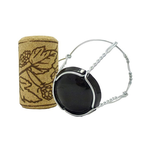 Beer corks ink Champagne wire cages with cap