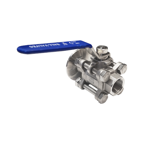 Ball Valve 1/2" NPT 1.5" TC 3 Piece