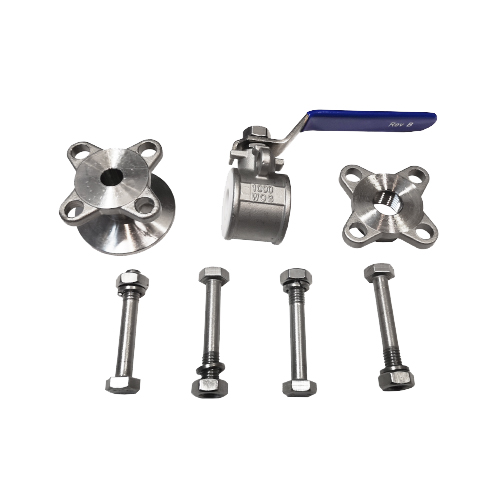 Kulventil 1/2" NPT 1.5" TC Tredelad