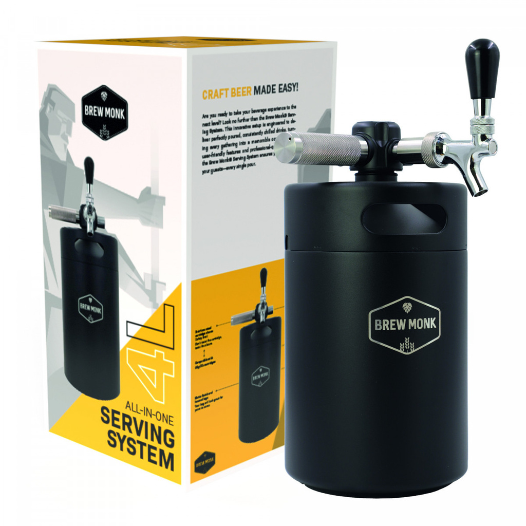 Brew Monk™ 4L Mini Keg - Complete Serving System