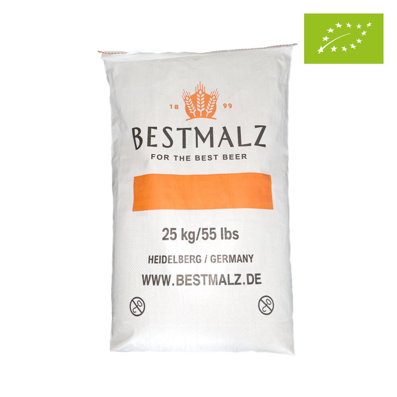 Crushed Organic BEST Pilsen Malt Whole Bag 25 kg